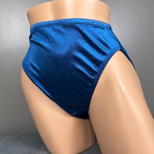 Vintage Hanes Second Skin Satin Panties Size 8 XL Teal Shiny Liquid Glossy Panty